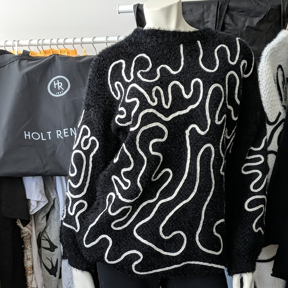 Modern Art Fuzzy Sweater